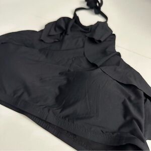 Sea‎ Angel Ruffle Swim Top | Black